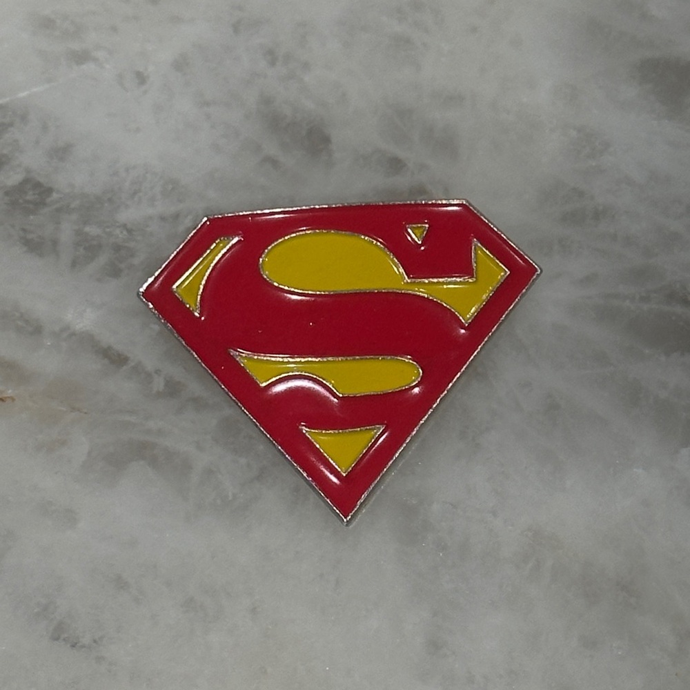 DC Comics Red and Yellow Superman Logo Metal Shield